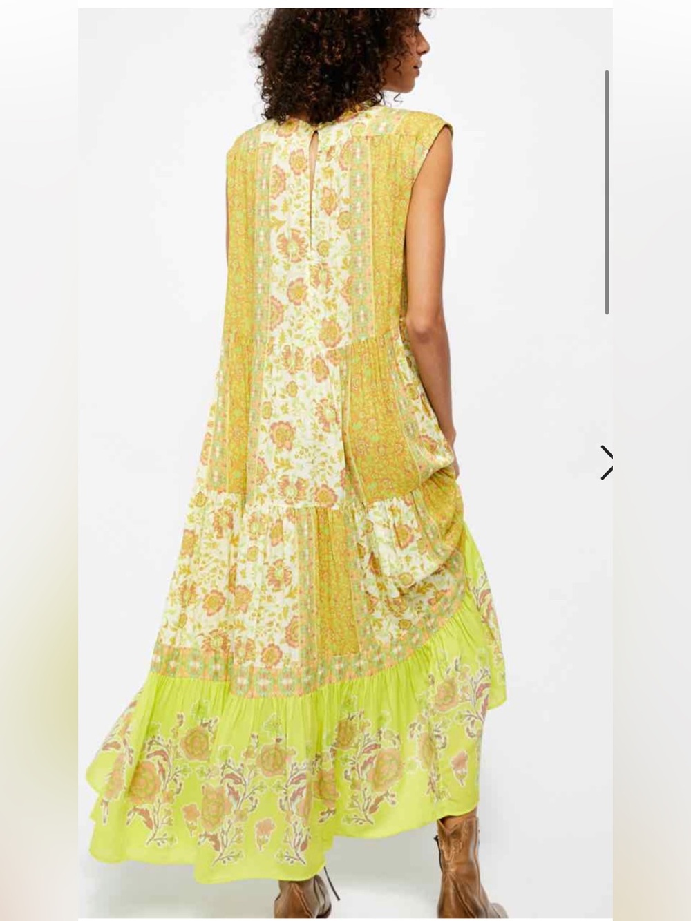 NWT Free People Hanalei Bay Yellow Maxi Size M as Seen on Episode 6 Home Town - Picture 5 of 16